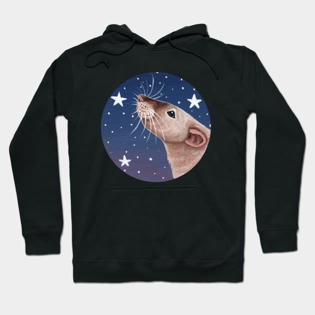 Siamese Rat Stargazing Hoodie by WolfySilver